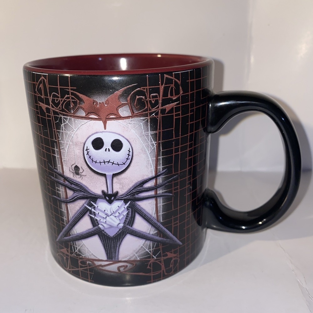 Disney The Nightmare Before Christmas Jack Skellington Black Red Ceramic Mug